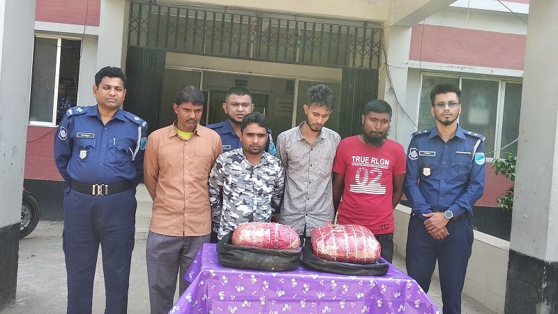 বাসাইলে ১০ কেজি গাঁজাসহ আটক ৪