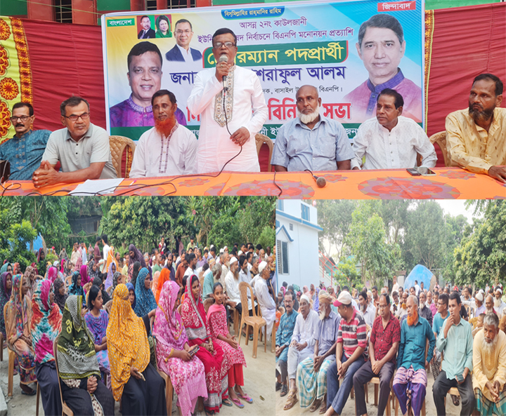 কাউলজানী ইউনিয়নে চেয়ারম্যান প্রার্থী বিএনপি নেতা আশরাফুলের নির্বাচনি মতবিনিময় সভা ও উঠান বৈঠক